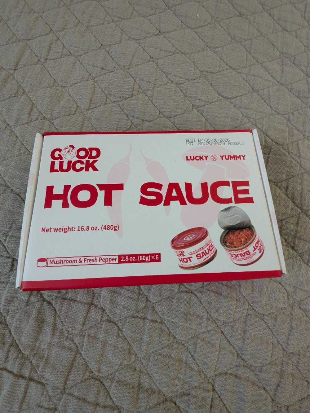 Good Luck Mushroom & Fresh Pepper Hot Sauce - 6, 2.8 oz cans